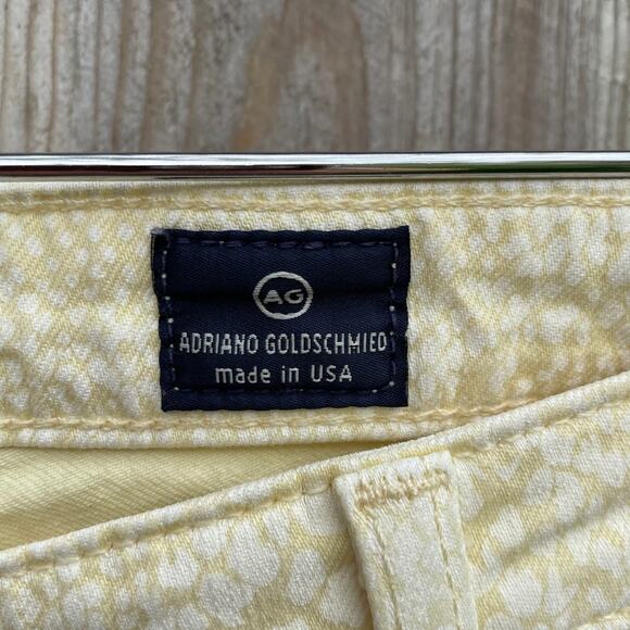 Adriano Goldschmied The Legging Super Skinny Ankle Jean Snake Print Yellow Sz 29 - Picture 7 of 10
